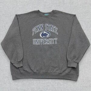 Penn State University Sweatshirt Men's 3XL Gray Champion Eco Fleece Crewneck